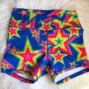 Fleo Neon Starburst Women's Athletic Shorts